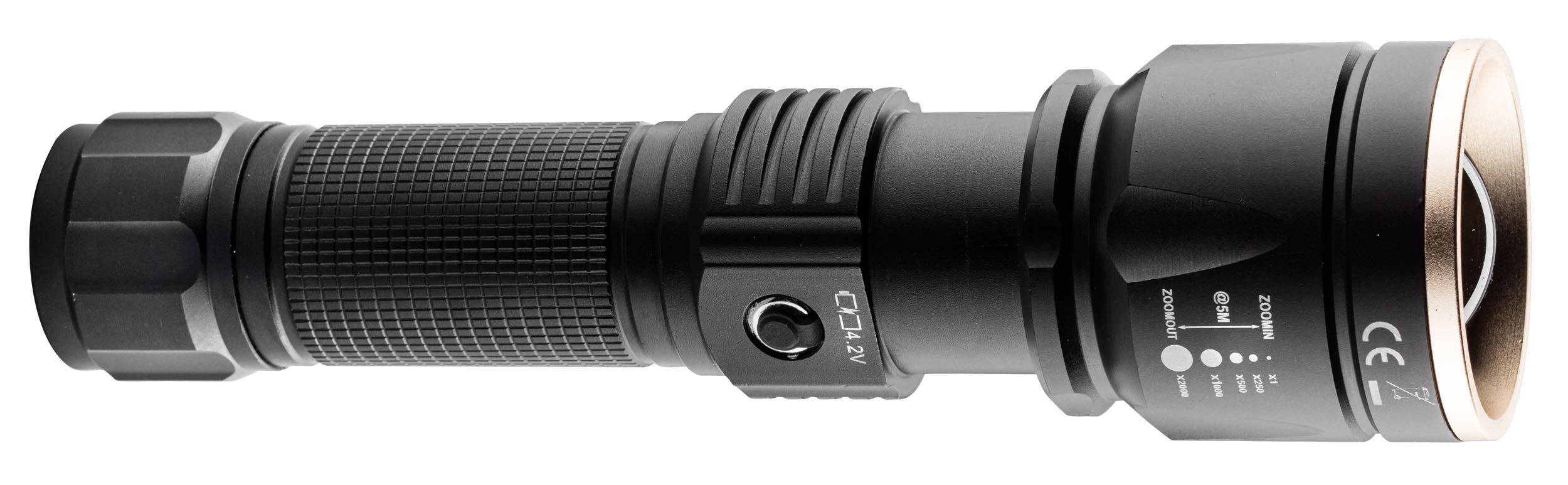 Lampe Tactique rechargeable Num'Axes Led 1000 lumens 1000 lumens en watt